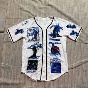 LA DREAMZ Men's Chris Brown Breezy All-Over Print Baseball Jersey Size XL